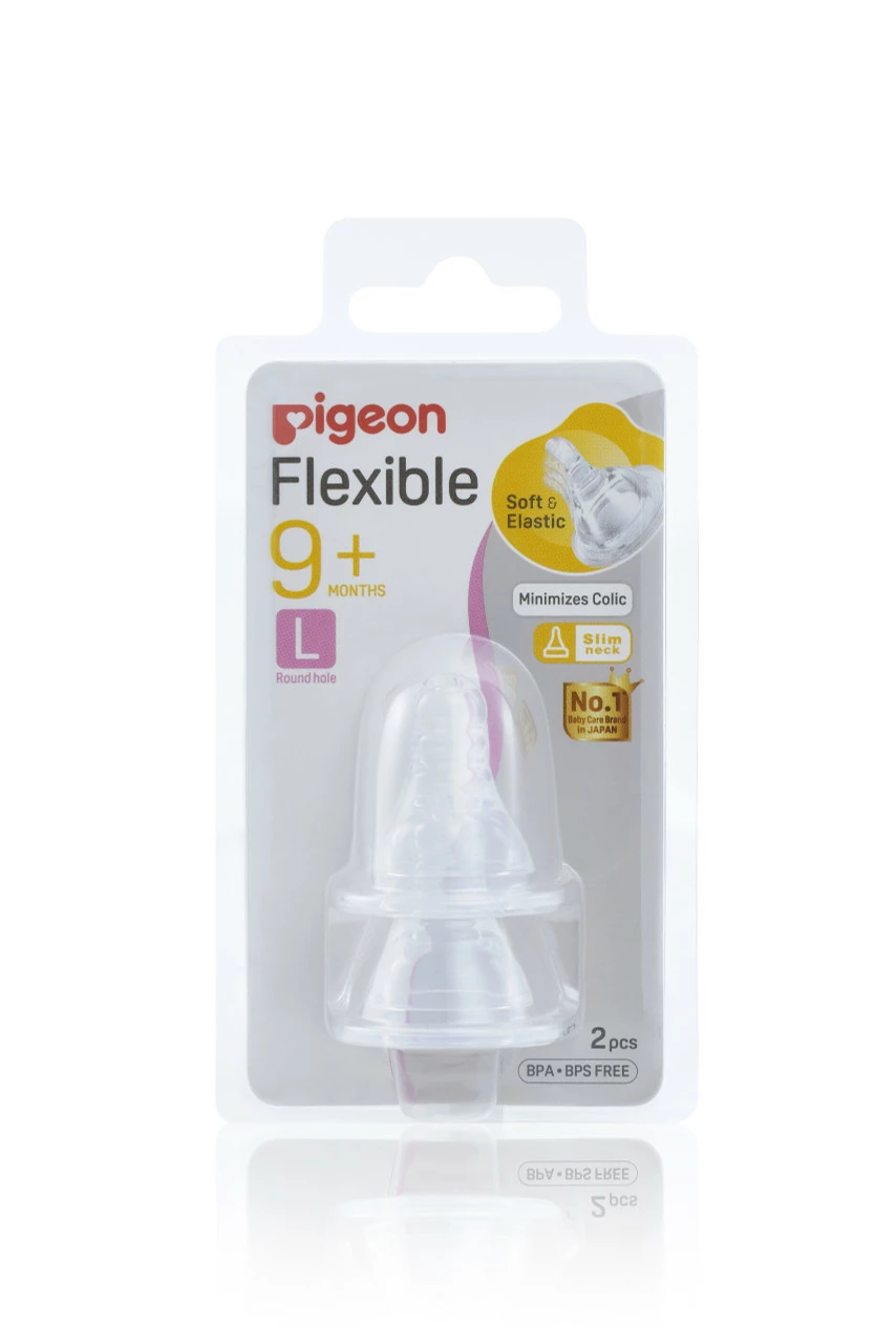 Pigeon Flexible Peristaltic Teat L 2pcs