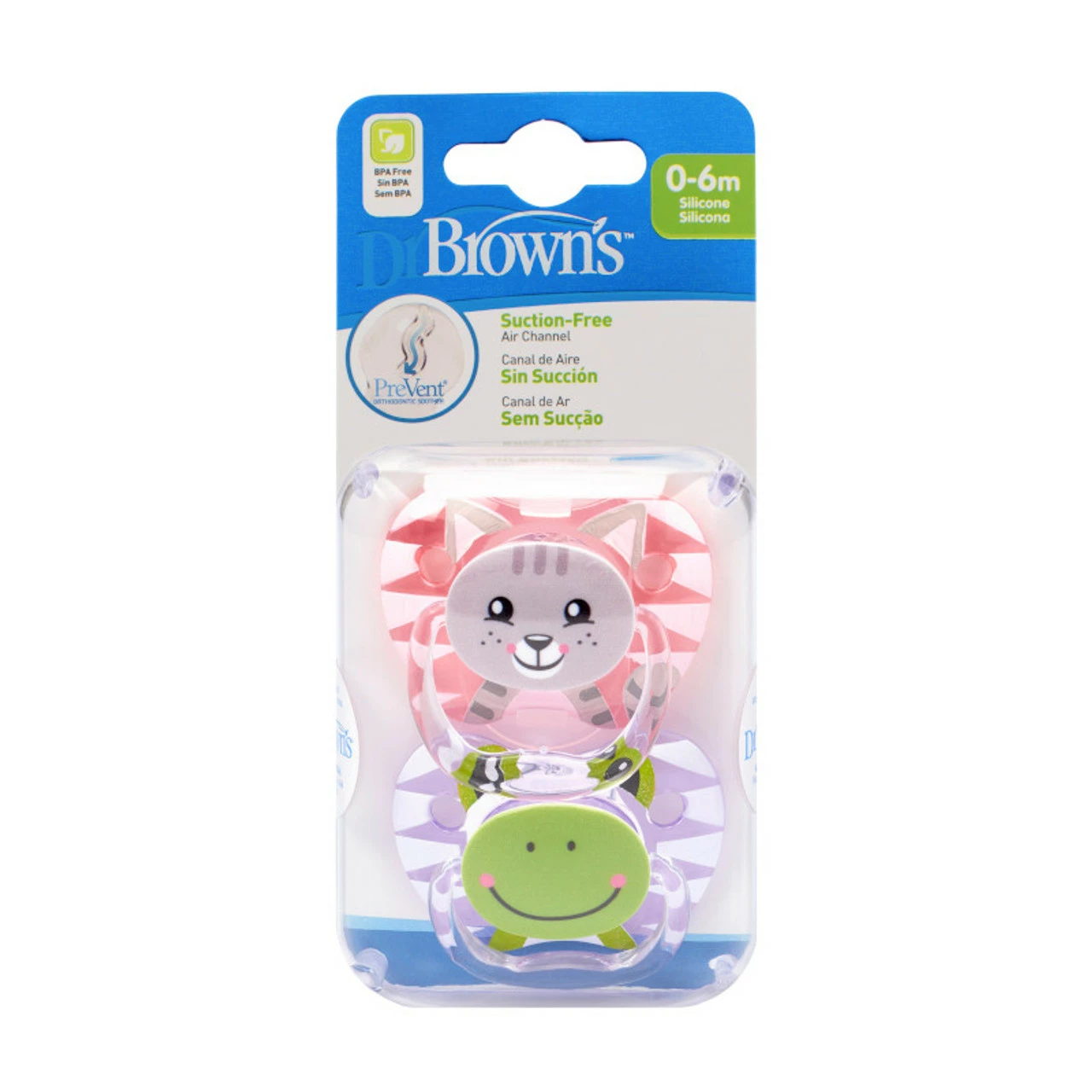 Dr Browns Prevent Shield Pacifier Stage 1 Girl 2 Pack - Image 2