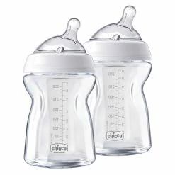 Chicco Natural Feeling Glass Bottle - 0M+ 250ml