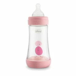 Chicco Bottle: Perfect 5 240ml 2M+ Med Pink