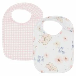 2 Pack Baby Bibs Butterfly Garden