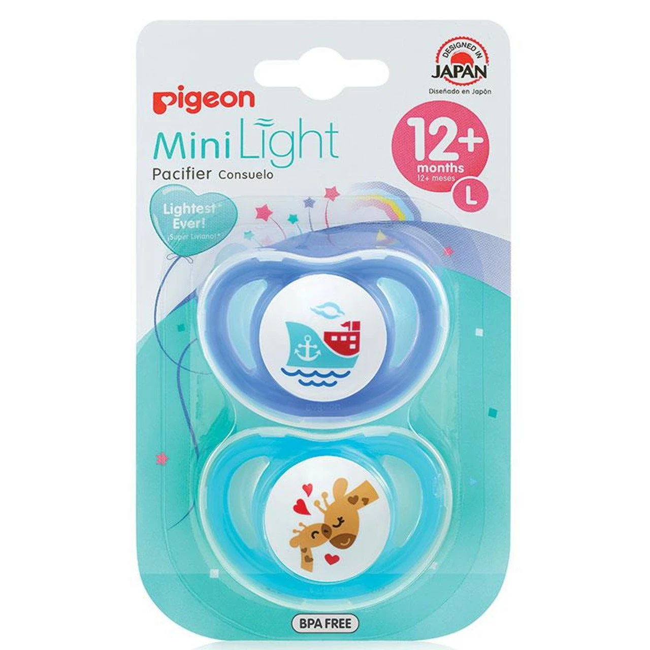 Pigeon Minilight Pacifier Twin Pack L