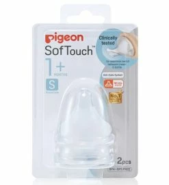 Pigeon Softouch Peristaltic Plus Teat S 1 Month Plus 2pcs