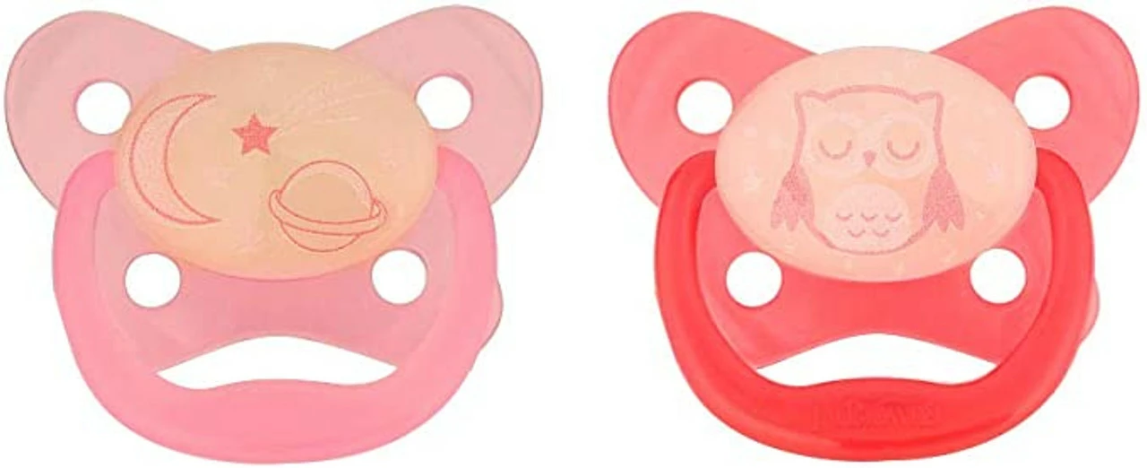 Dr Browns Glow In The Dark Pacifier Stage 2 Pink 2 Pack - Image 2