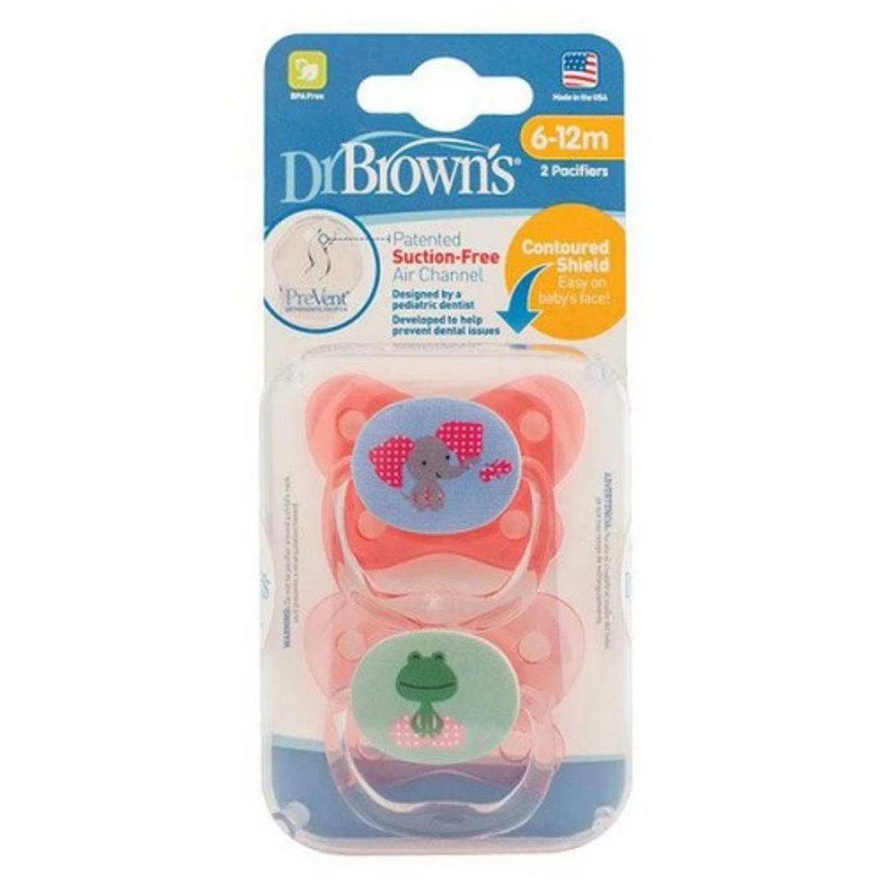 Dr Browns Prevent Contoured Pacifier Stage 2 Pink