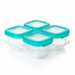 OXO Tot Baby Blocks Freezer Storage Container Set 6oz Teal