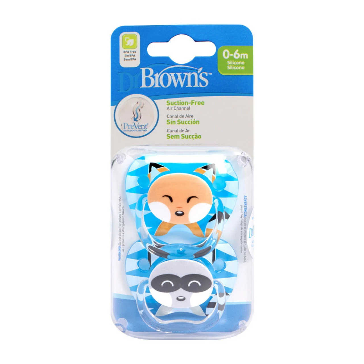 Dr Browns Prevent Shield Pacifier Stage 1 Boy 2 Pack - Image 2