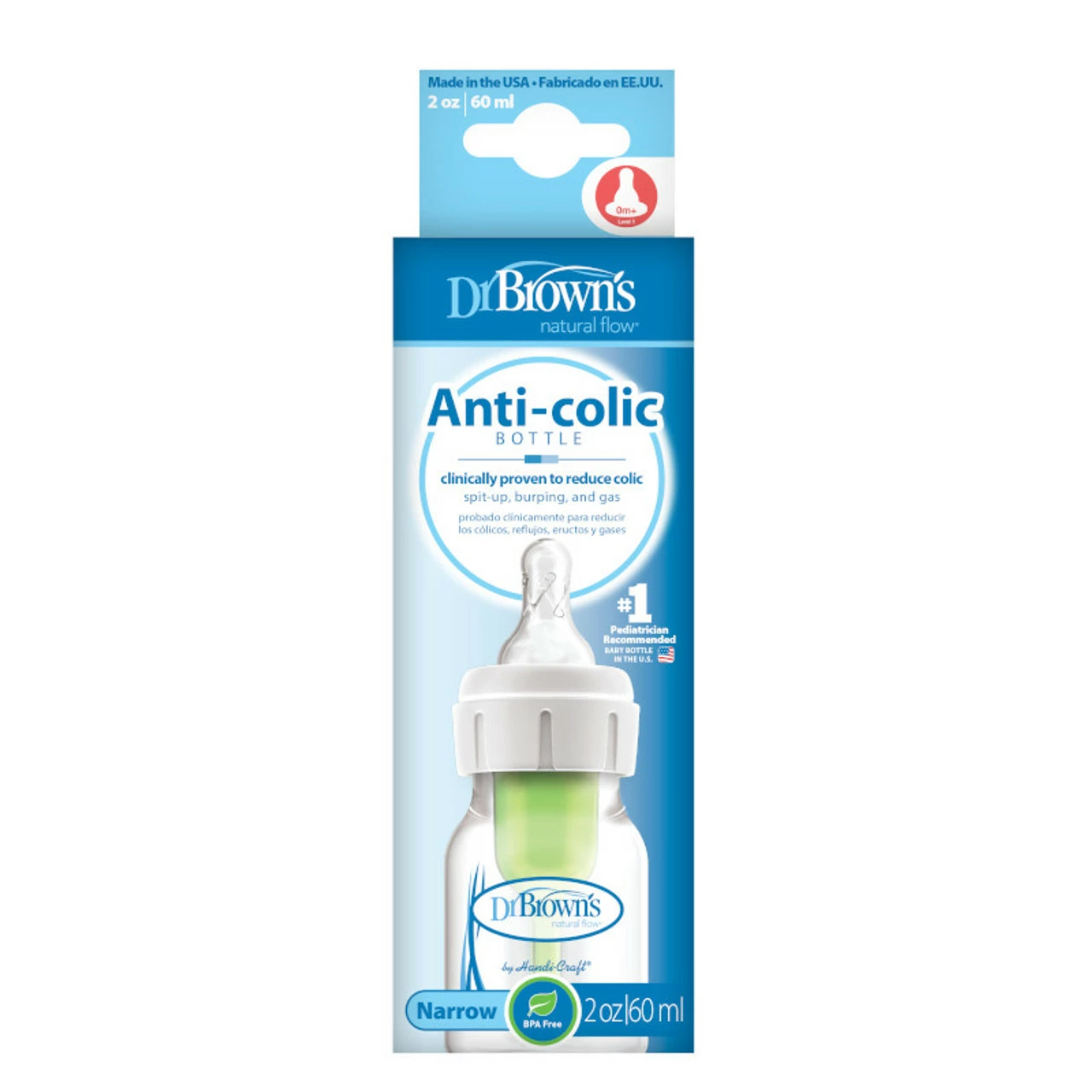 Dr Browns 60Ml Feeding Bottle Level 1 Teat 1 Pack - Image 2