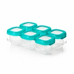 OXO Tot Baby Blocks Freezer Storage Container Set 2oz Teal